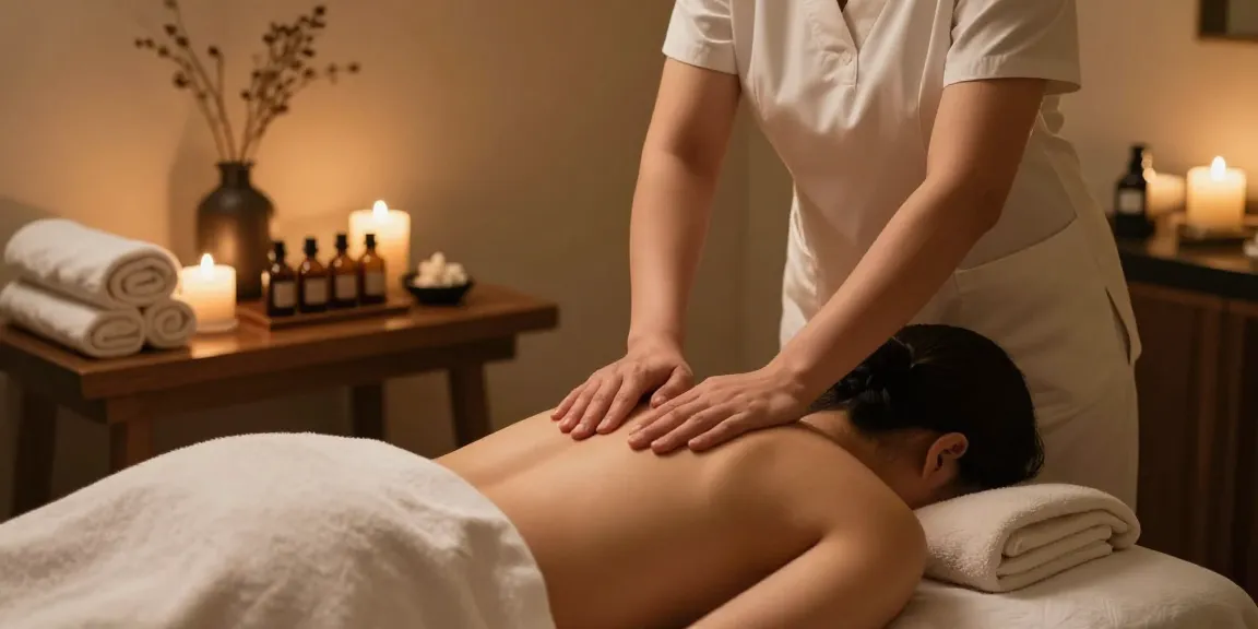 Relaxation therapy at Balanced Massage with mantra88, featuring soothing massage oils and professional therapist.