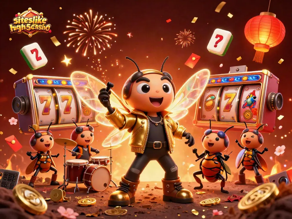Engage with thrilling games at siteslikehigh5casino in a vibrant 3D digital art showcasing exciting casino elements.
