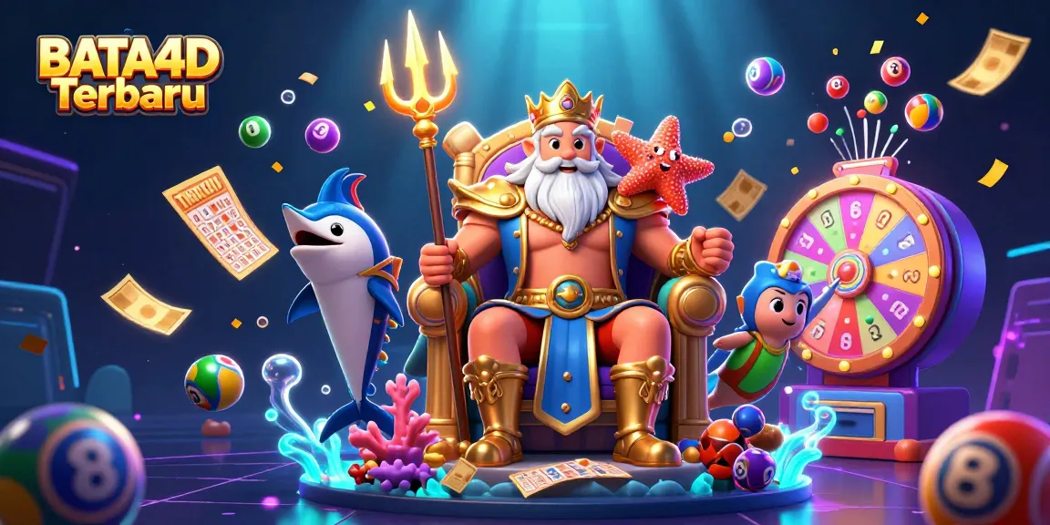 BATA4D Terbaru brings dynamic lottery excitement through colorful elements and a captivating underwater scene.