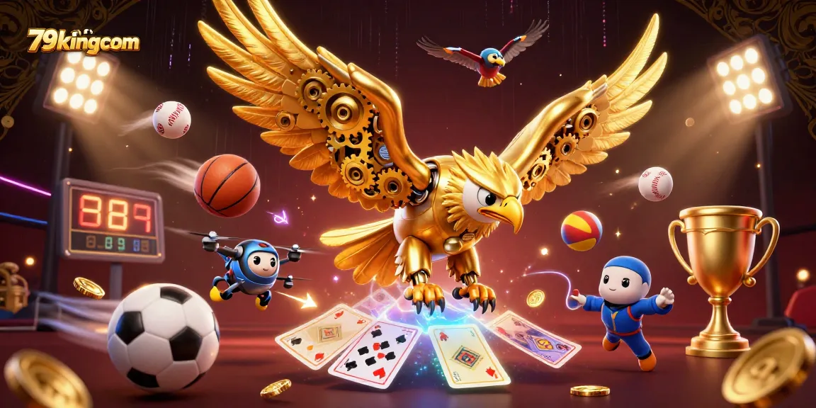 Engage with high-stakes action at 79kingcom as the golden eagle dives amidst holographic plays.