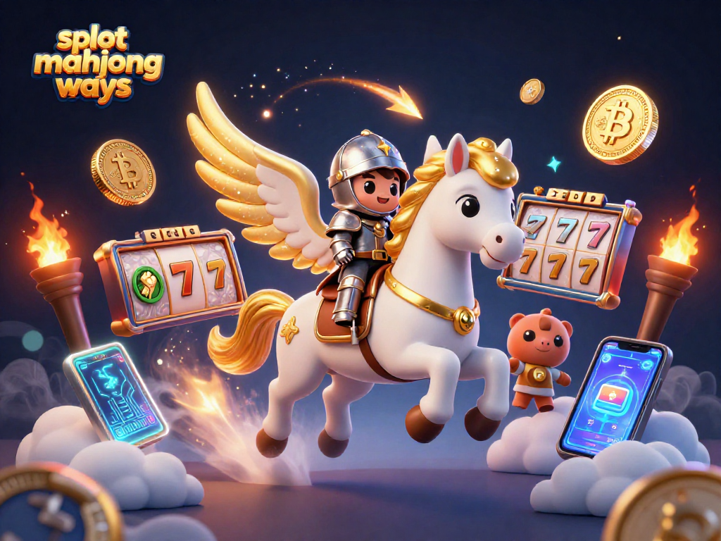 Experience thrilling wins with slot mahjong ways in a vibrant, packed 3D casino scene.