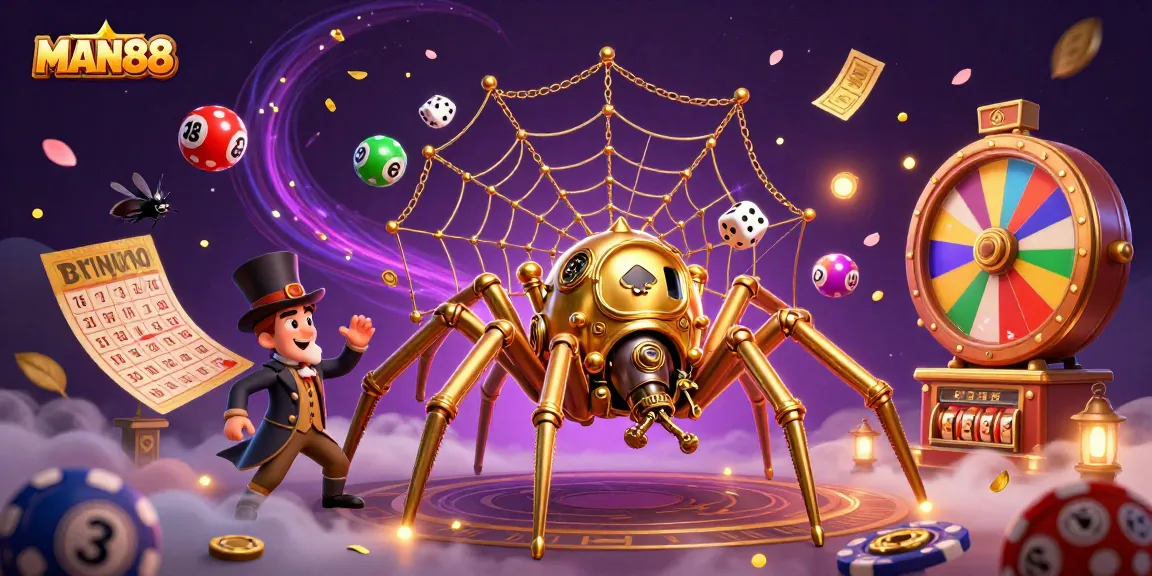 Engage with MAN88's thrilling atmosphere of gambling with a steampunk twist and vibrant prizes.