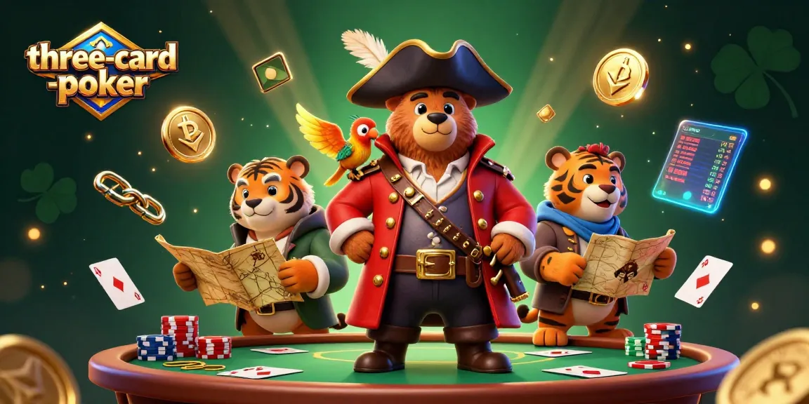 Experience the thrilling three-card-poker game with vibrant characters and dynamic poker elements.