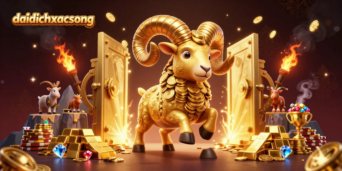 Experience the excitement of daidichxacsong as golden ram charges through a treasure vault scene.