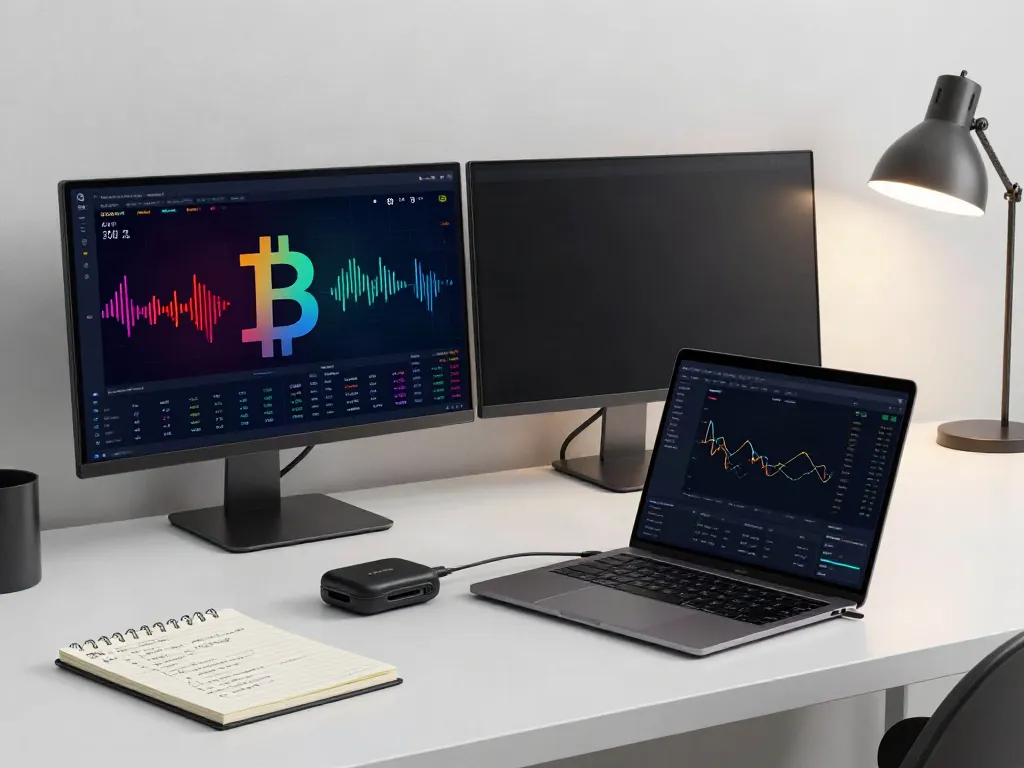 BSE stock data API visual with real-time blockchain analytics in modern trading workspace highlighting cryptocurrency trading.