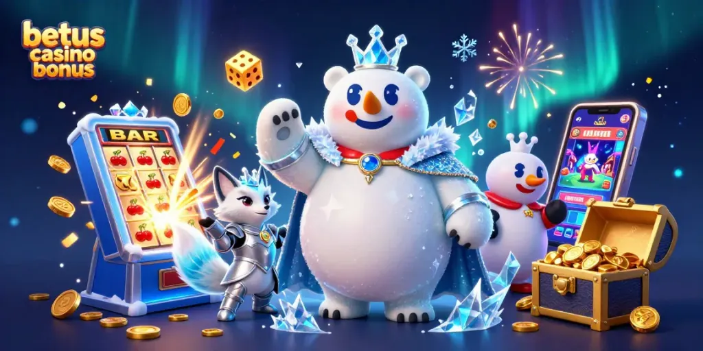 Experience the excitement of betus casino bonus with a dynamic scene of jackpot wins and gaming fun.