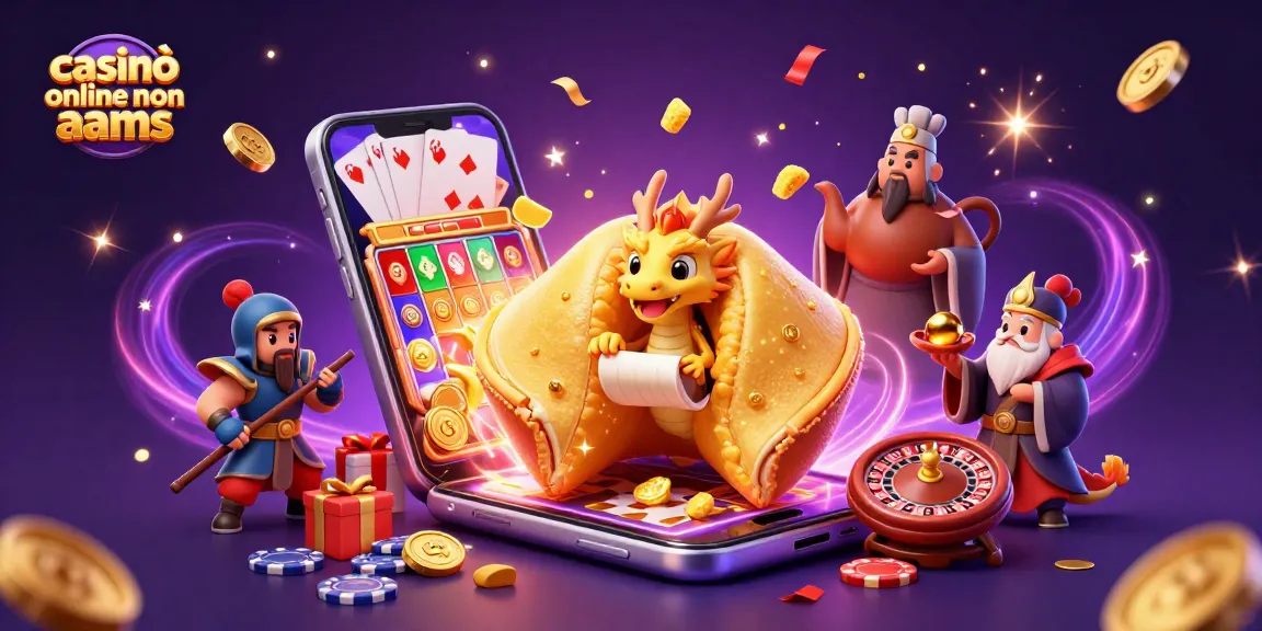 Gioca nei casinò online non AAMS con il gioco d'azzardo rappresentato in un'illustrazione 3D colorata.