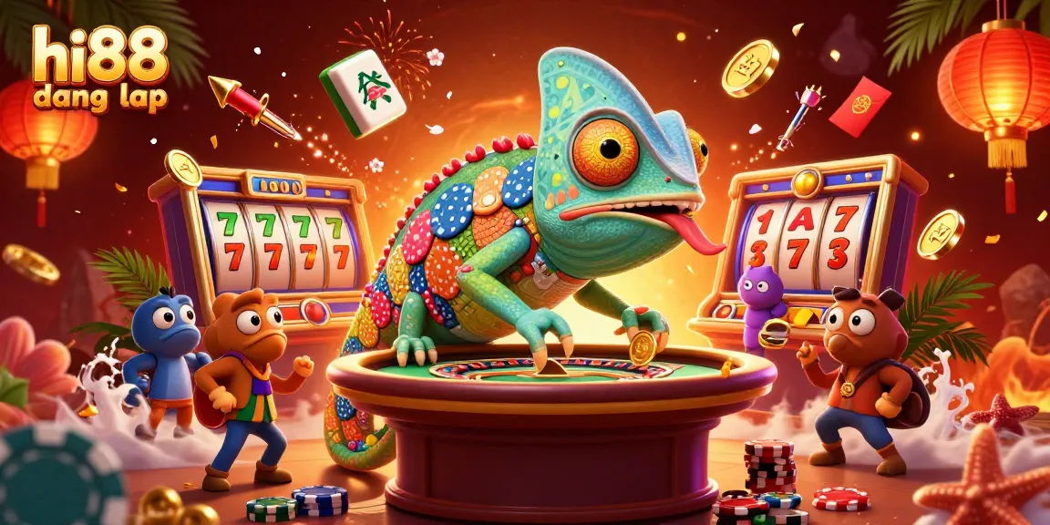Play and win at hi88 đăng nhập with vibrant chameleon casino elements and thrilling slot graphics.