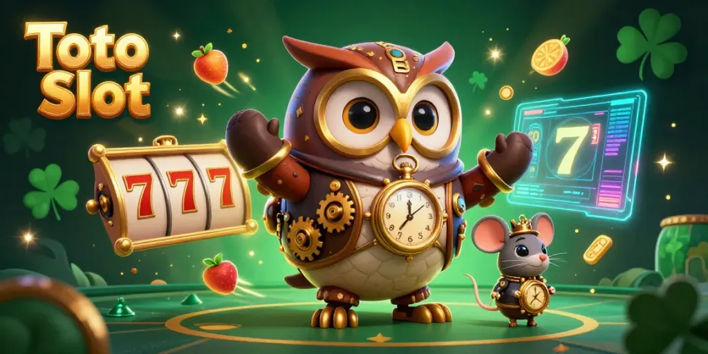 Menangkan kemenangan di Toto Slot dengan ilustrasi kasino yang kaya dan penuh warna.