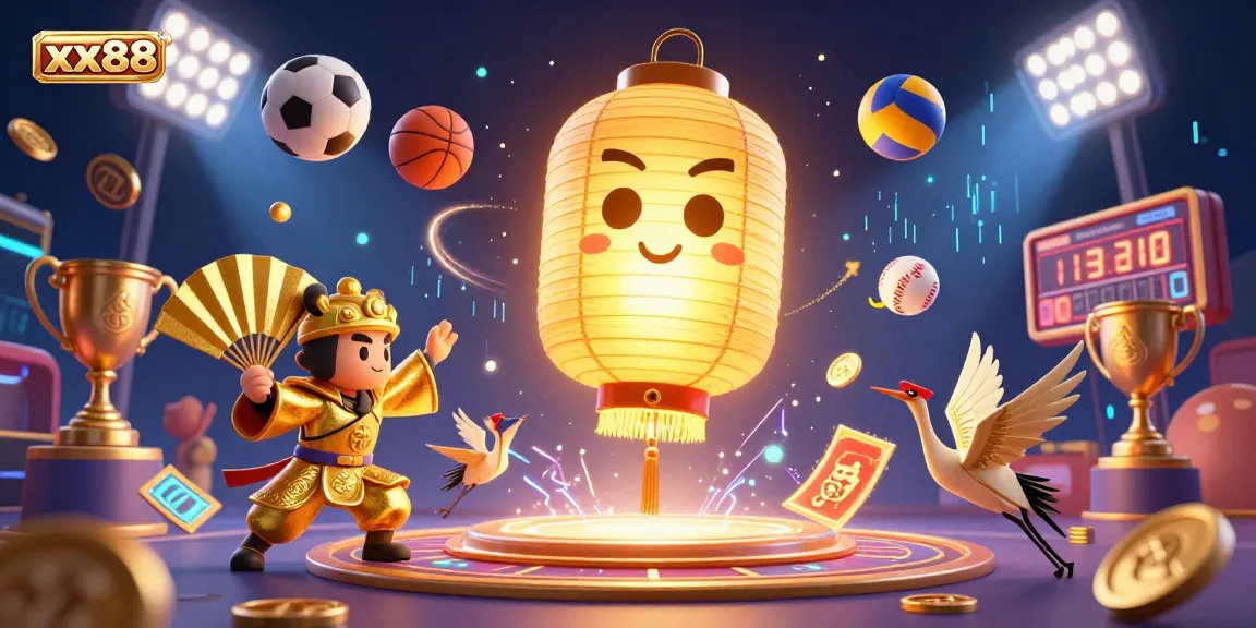 Experience the electrifying atmosphere of betting at xx88 with vibrant casino characters and sports elements.