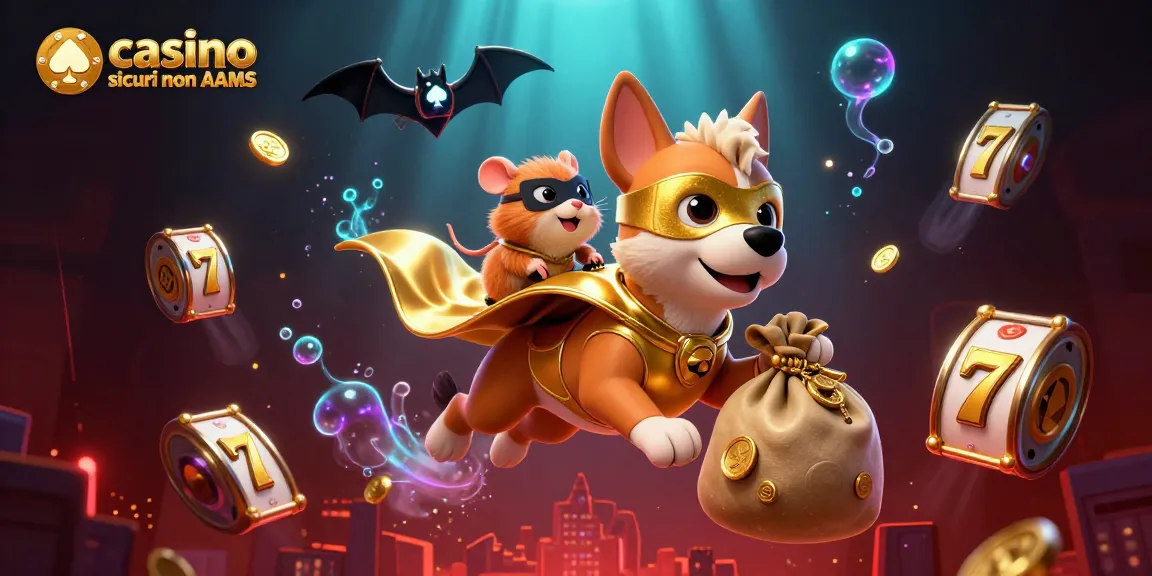 Scopri i migliori casino sicuri non AAMS con slot coinvolgenti e premi eccezionali in un'illustrazione vivace.