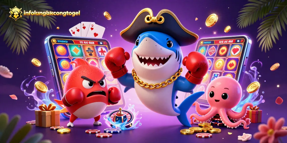 Enjoy thrilling game action with infolengkapcongtogel in this vibrant 3D illustration featuring casino elements.