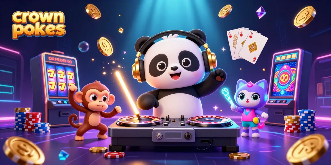 Experience exhilarating crown pokies with vibrant characters and dynamic casino elements in a lively atmosphere.