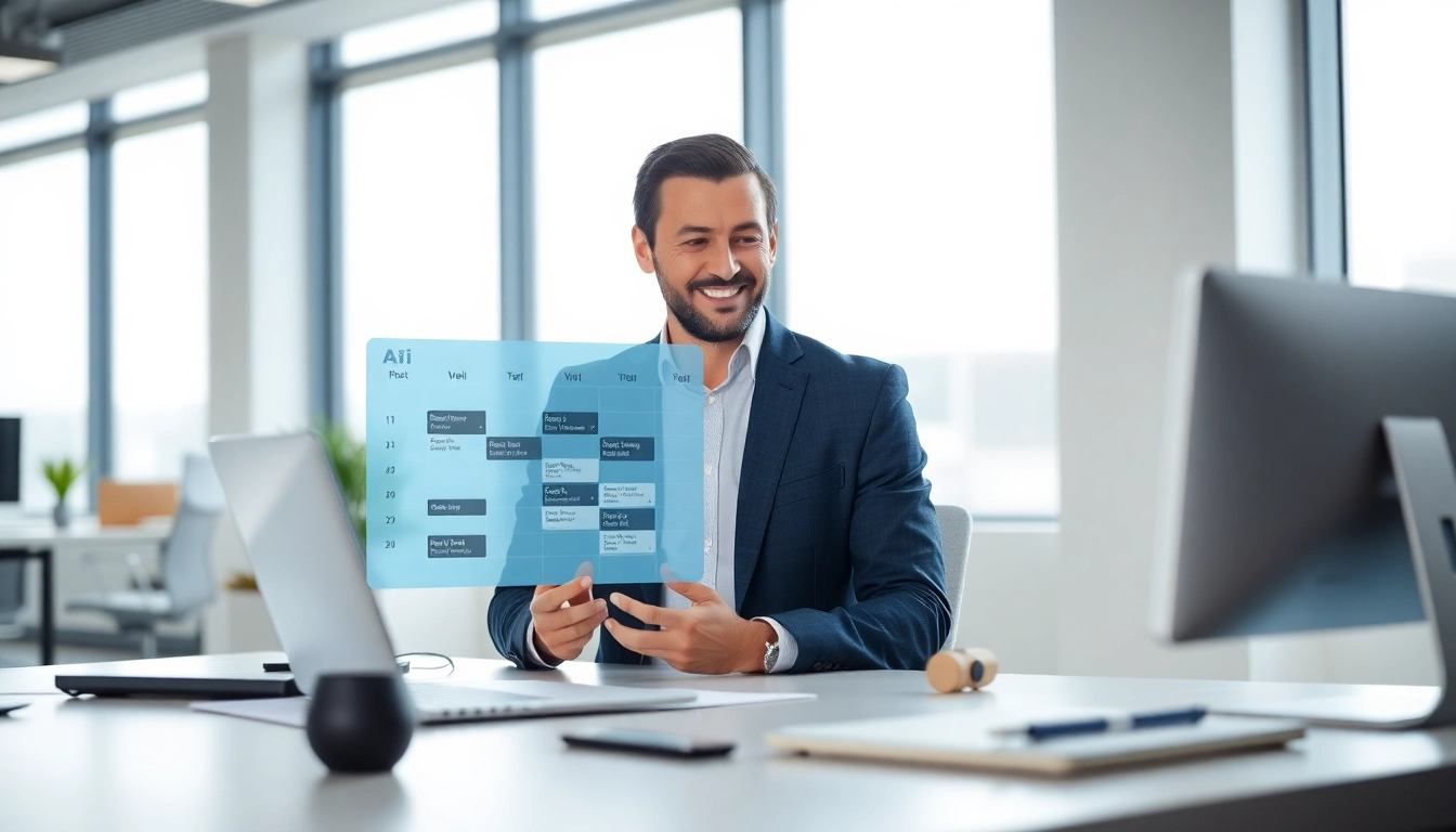 AI calendar conflict resolution interface managing overlapping events seamlessly for the user.
