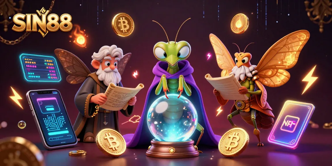 SIN88 invites gamers to explore a vibrant digital casino universe filled with fortune tellers and crypto elements