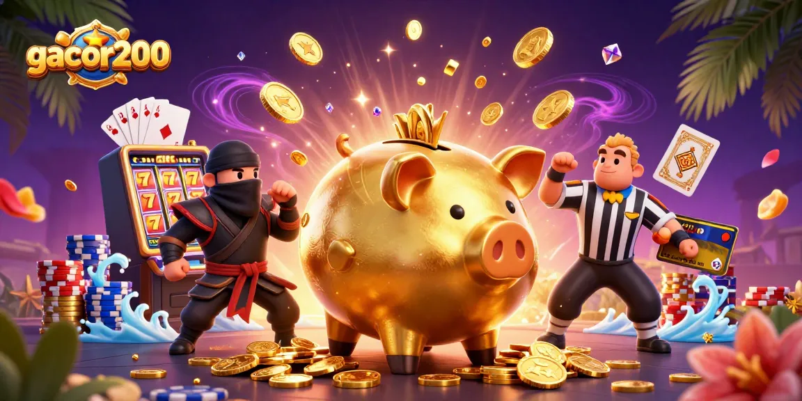 Mainkan gacor200 dengan keberuntungan di mesin slot dan koin emas bertebangan.