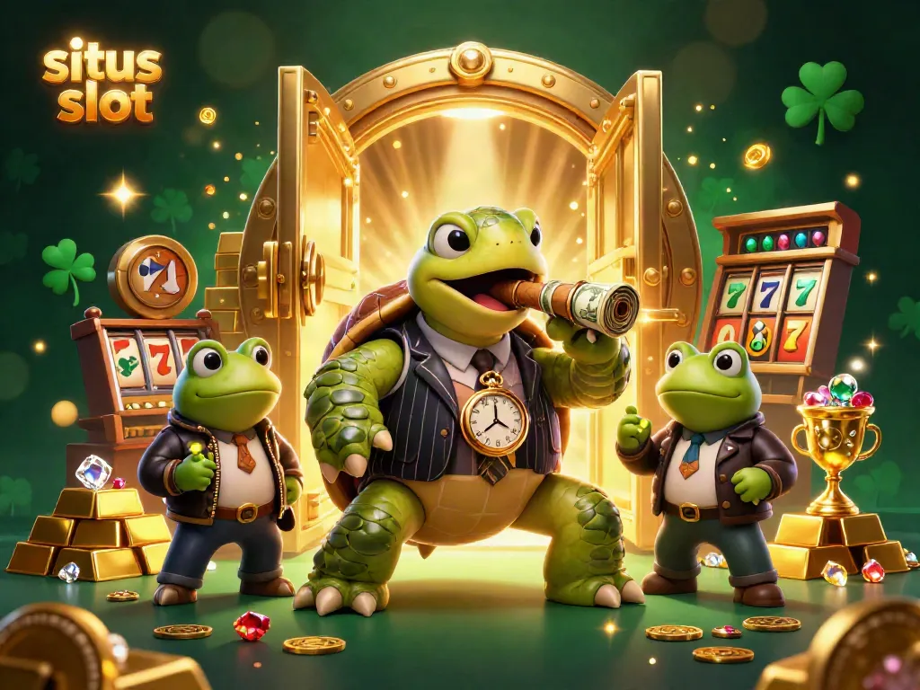 Slot video berkualitas tinggi yang menampilkan skema mendebarkan di situs slot, diatur dalam suasana kasino.