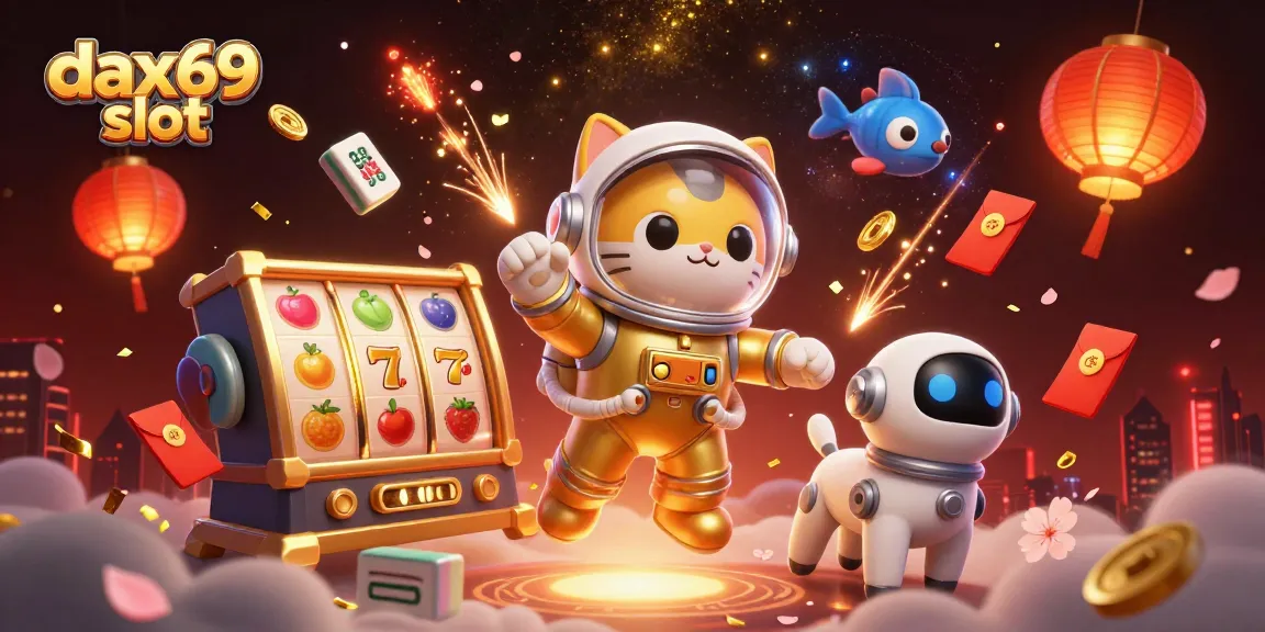 Menangkan dadu di dax69 slot saat kucing astronot dan teman robot berpetualang.