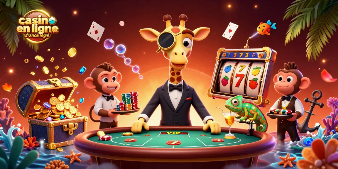 Jouez dans un casino en ligne France légal avec des personnages amusants, des jeux de machines à sous et des gains éclatants.
