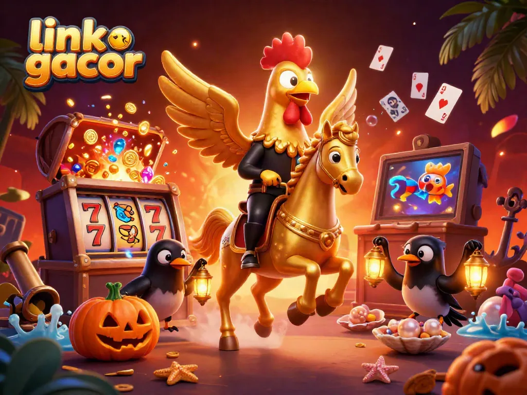 Experience thrilling gameplay with link slot gacor in this vibrant casino scene featuring lucky symbols.