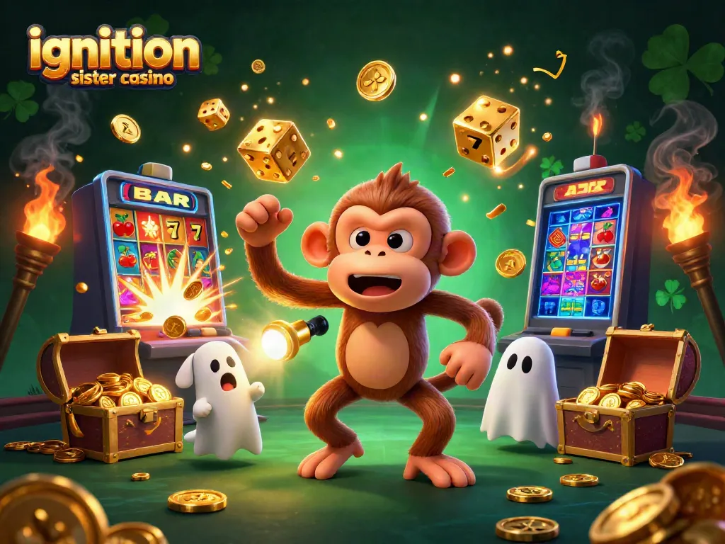 Experience the fun at ignition sister casino with vibrant 3D casino characters and dynamic gaming elements.