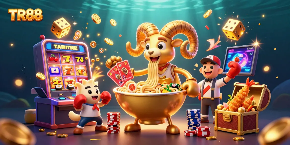 Engage with TR88's vibrant casino gaming, featuring dynamic 3D characters and lively symbols.