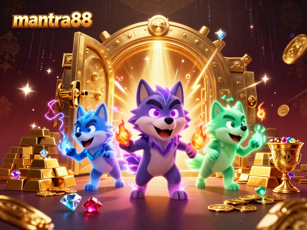 Engage in thrilling gameplay at mantra88 with magical wolves amidst treasures.
