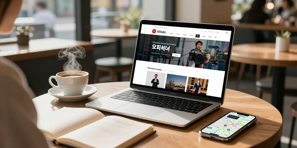 Discover trusted 오피사이트 options at a cozy café while browsing on a laptop.