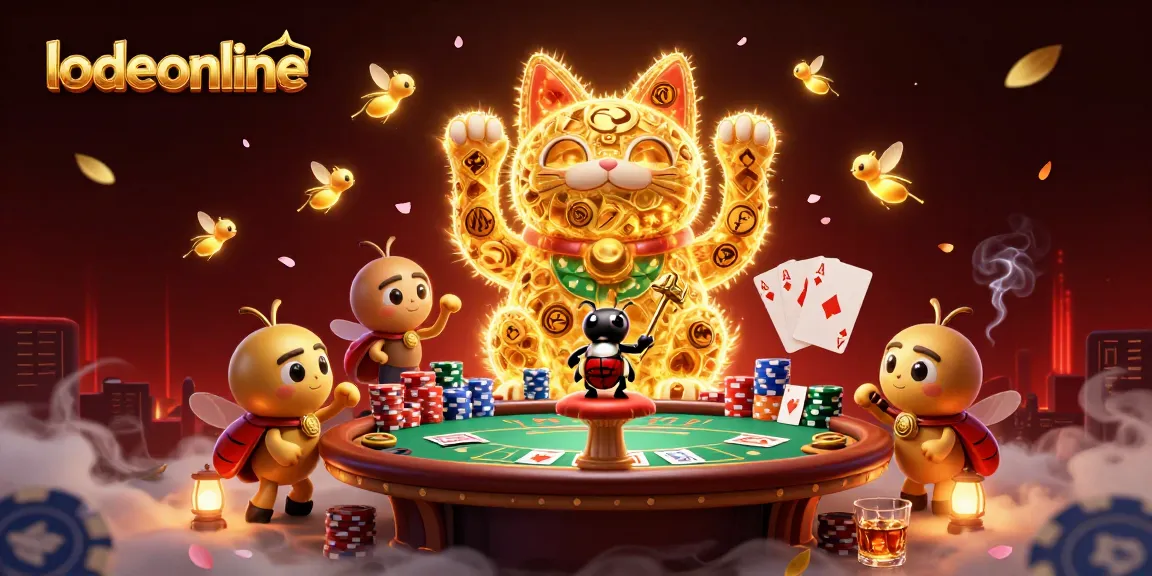 Engage with lodeonline for thrilling lottery victories surrounded by vibrant casino elements.