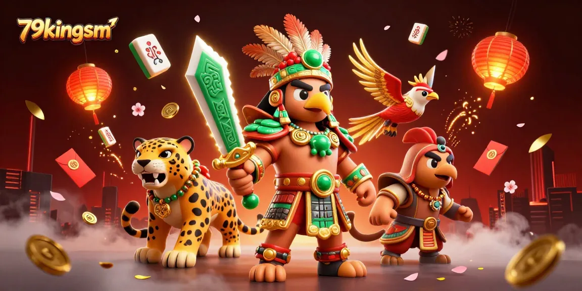 Experience the thrill of gaming with 79kingsm featuring stunning Aztec-themed elements in an engaging online casino illustration.