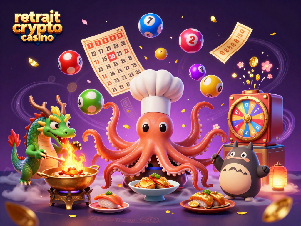 Retrait crypto casino rapide sur une plateforme colorée et dynamique.