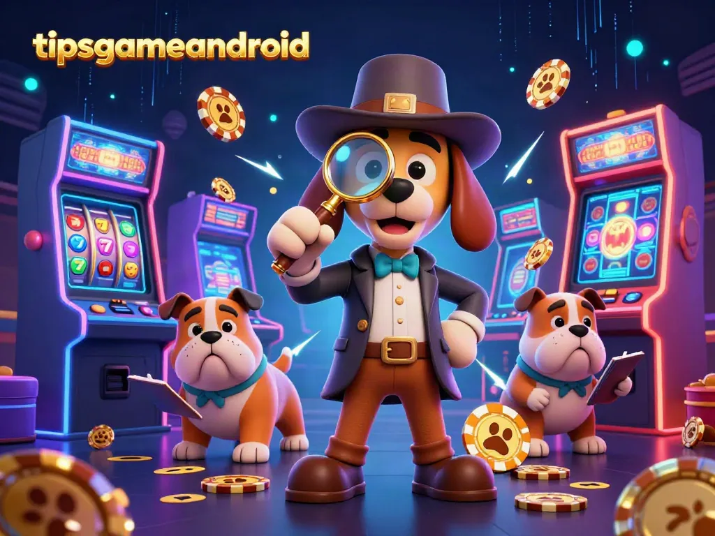 Engage in the world of tipsgameandroid as a detective dog uncovers hidden treasures at a vibrant casino.