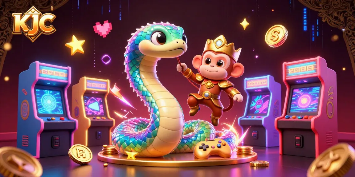 KJC brings excitement to the gaming experience with vibrant 3D characters in a colorful casino environment.