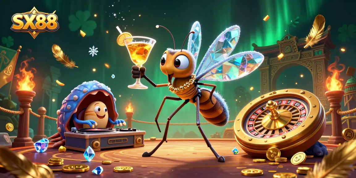 SX88's exciting casino world features a unique mascot and vibrant gaming elements, captivating players with thrilling experiences.