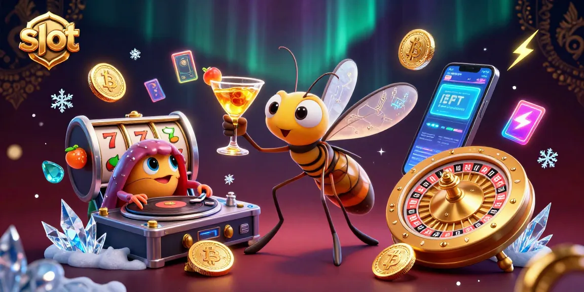 Engage with vibrant slot gaming visuals featuring a unique casino mascot in a dynamic 3D scene.