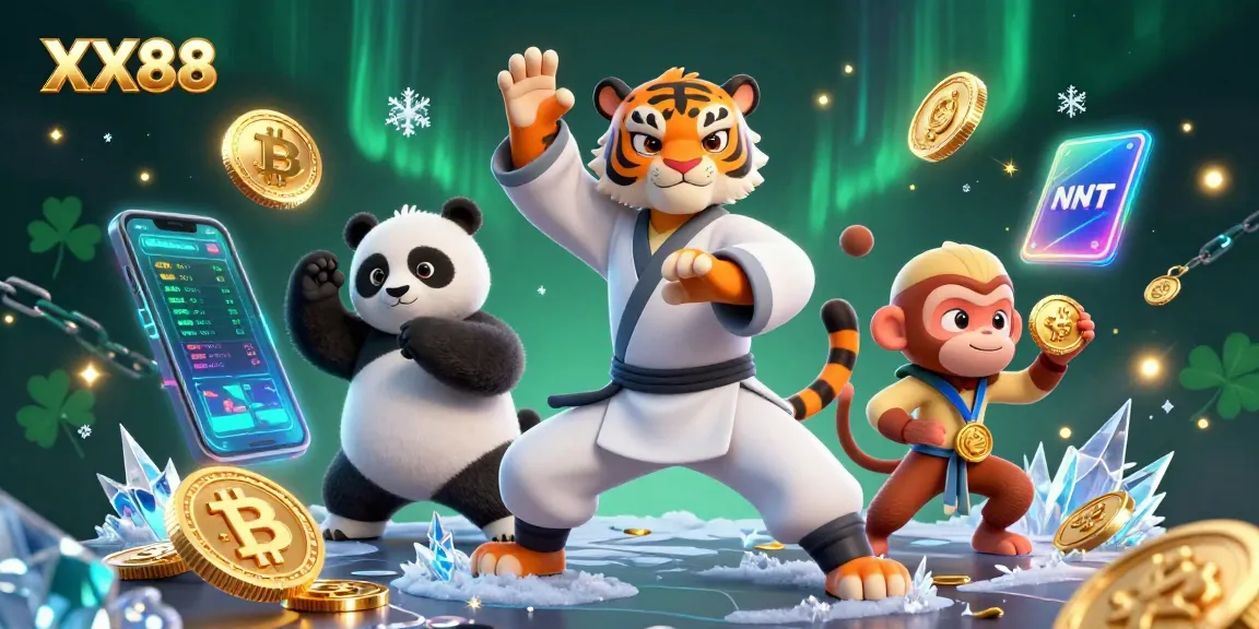 Engage with the exciting gaming experience at XX88, featuring vibrant characters in a thrilling digital casino scene.