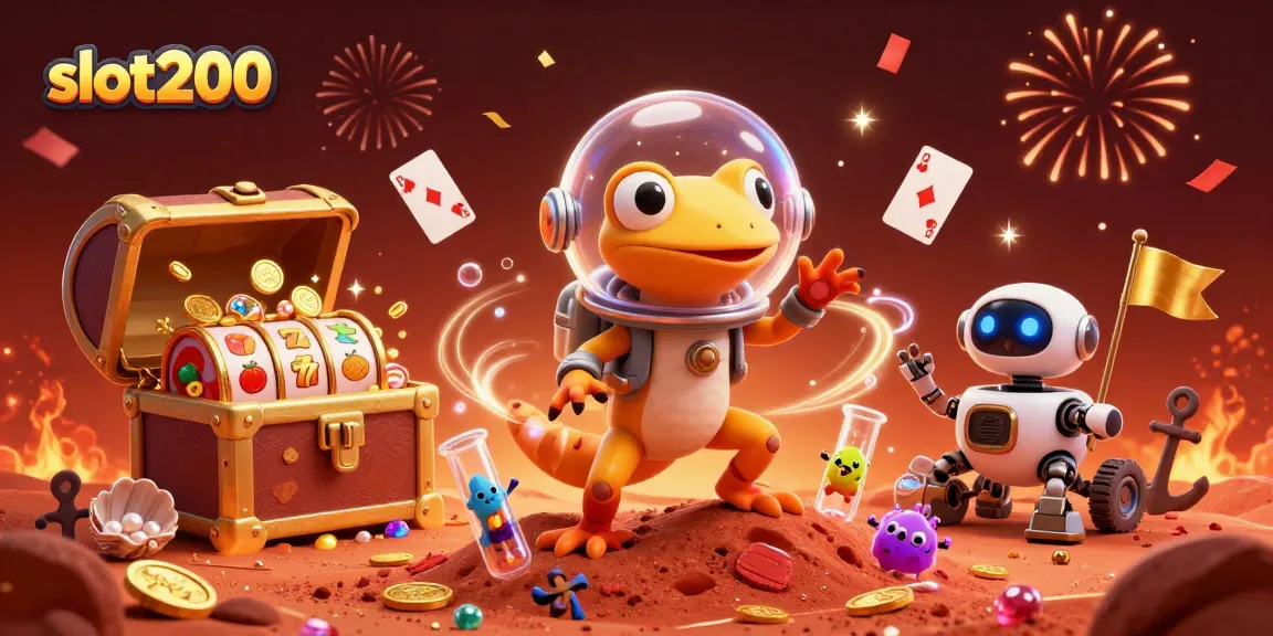 Slot200 menghadirkan pengalaman kasino dengan simbol buah dan jackpot melimpah di Mars.
