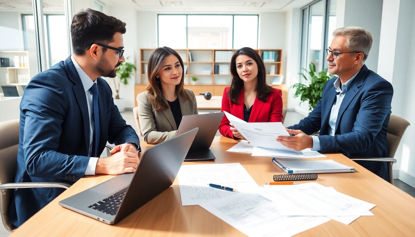 Engage with expert Title Insurance Services in a modern office setting.