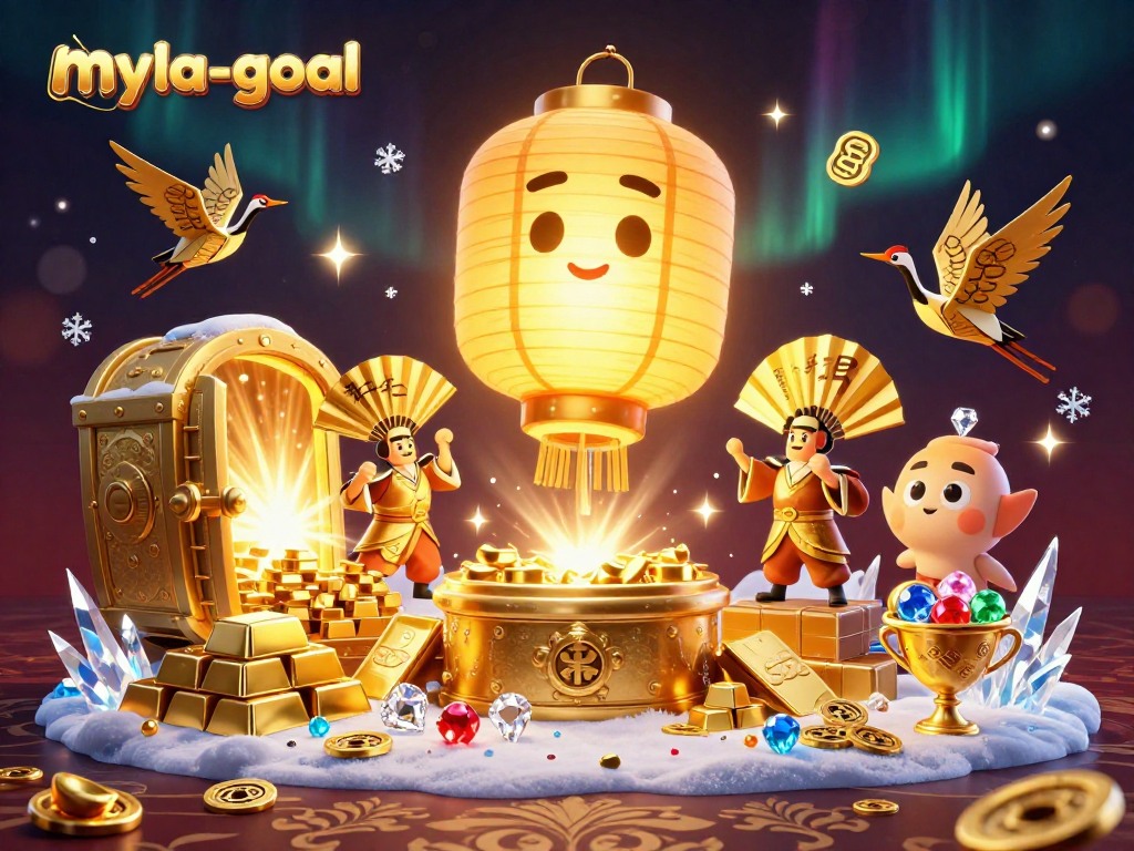 Engage with myla-goal as the lantern spirit illuminates a vibrant night market casino scene rich with treasures.
