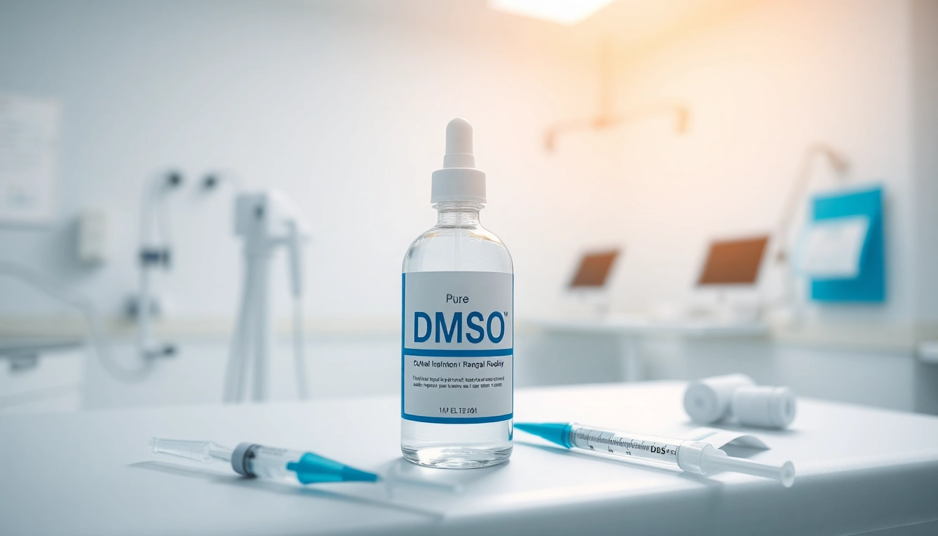 Explore pure dmso solutions in a professional healthcare environment featuring medical tools.