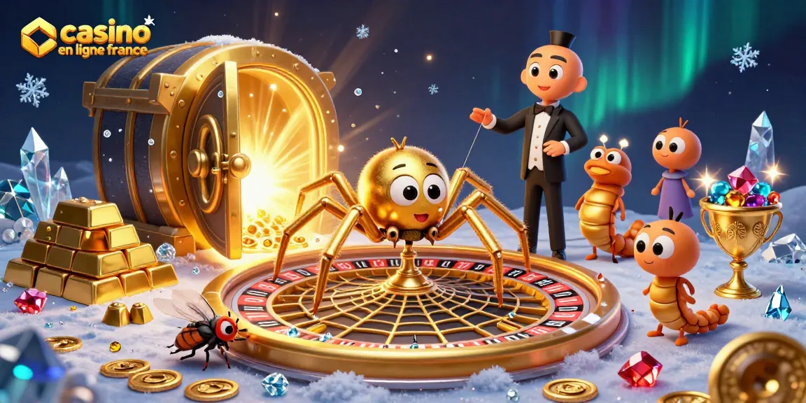 Casino en ligne France : vivez l'excitation des paris avec une araignée dorée à la roulette.