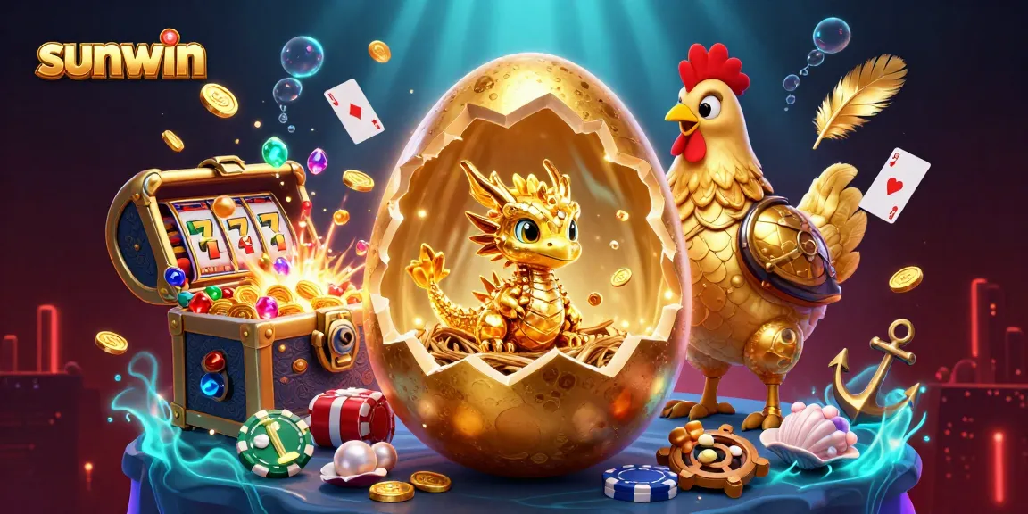Engage in thrilling gameplay with sunwin as a golden dragon unveils treasures in a vibrant casino scene.