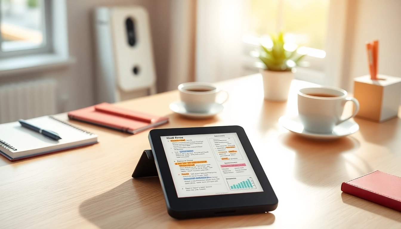 Explore innovative planners for Kindle Scribe showcased on a modern work desk.
