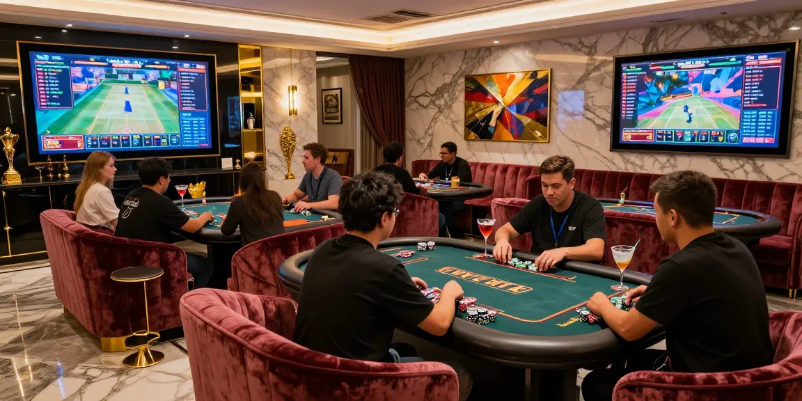 Pengalaman bermain game mewah di LUXURY777 dengan pengaturan elegan dan lampu ambient yang canggih.