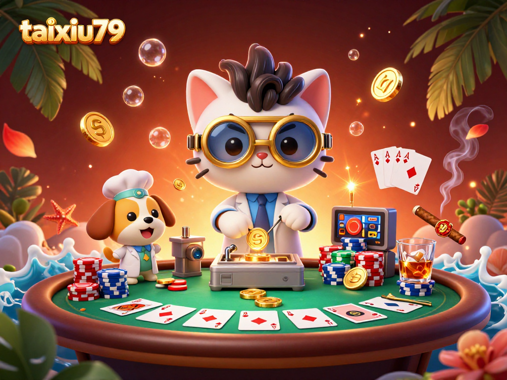 Experience thrilling gameplay at taixiu79 with our dynamic gambling scene featuring poker and excitement.