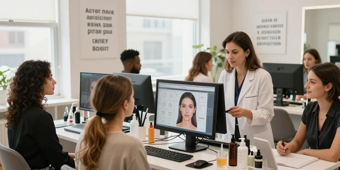 ClinicEvo cheaper than QOVES facial analysis session in a bright studio.