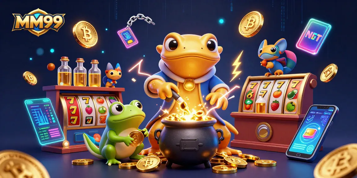 Experience MM99 with vibrant slot games featuring alchemical adventures and crypto elements.