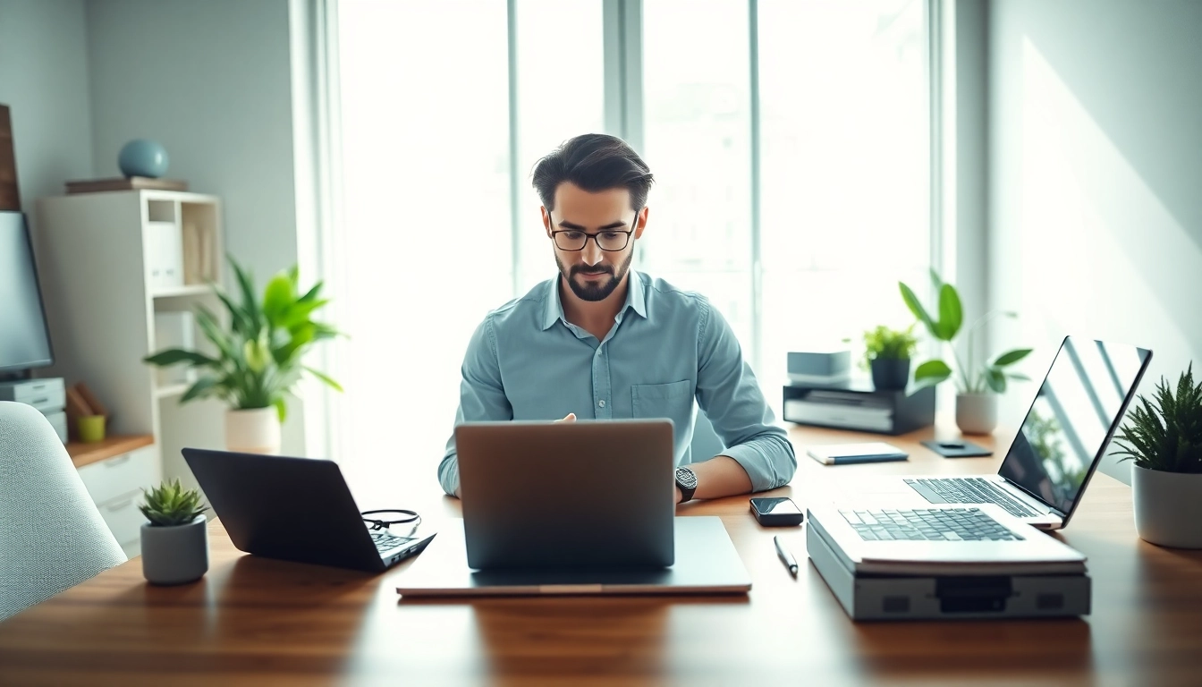Professional productivity scene emphasizing ways to Achieve Peak Productivity with organized workspace.